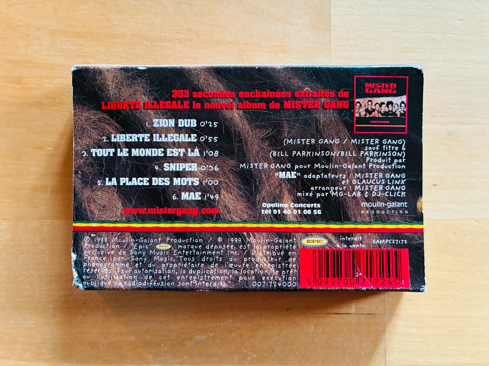 Mister Gang 353'' cassette maxi tape of illegal freedom. – photo 2